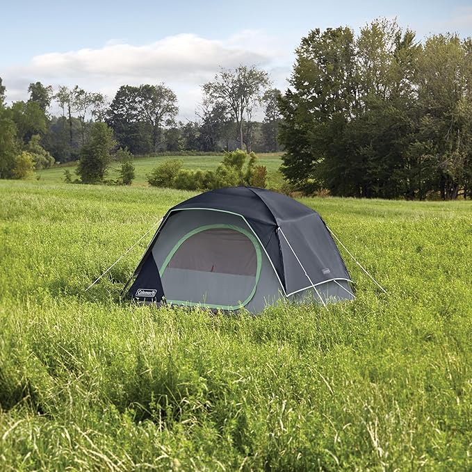 Coleman Skydome Series Camping Tent Weatherproof Tent Includes Pre-Attached Poles Rainfly Carry Bag and Unique Pattern Sets up in 5 Minutes