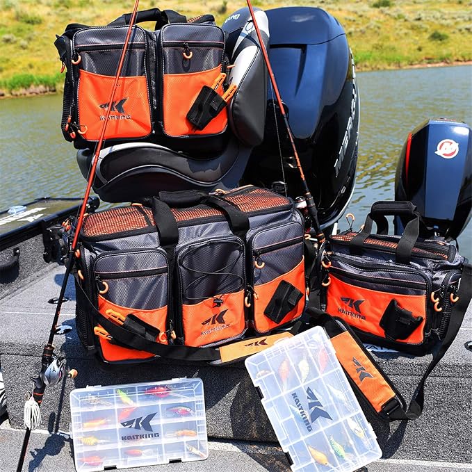 KastKing Fishing Gear & Tackle Bags - Saltwater Resistant Fishing Bags - Fishing Tackle Storage Bags