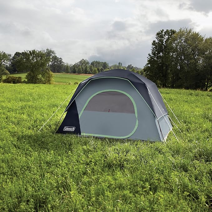 Coleman Skydome Series Camping Tent Weatherproof Tent Includes Pre-Attached Poles Rainfly Carry Bag and Unique Pattern Sets up in 5 Minutes