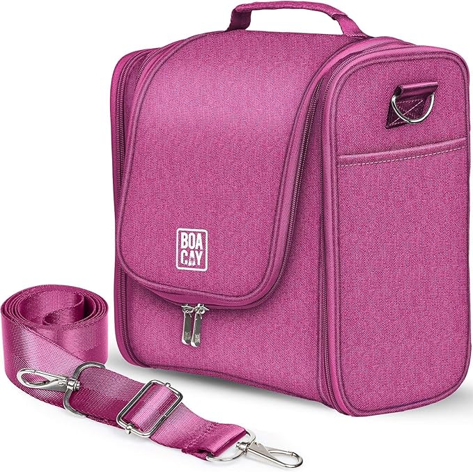 BOACAY Extra Large Hanging Travel Toiletry Bag for Women and Men, Makeup Bag, Bathroom & Shower Organizer Kit for Accessories, Cosmetics, Essentials