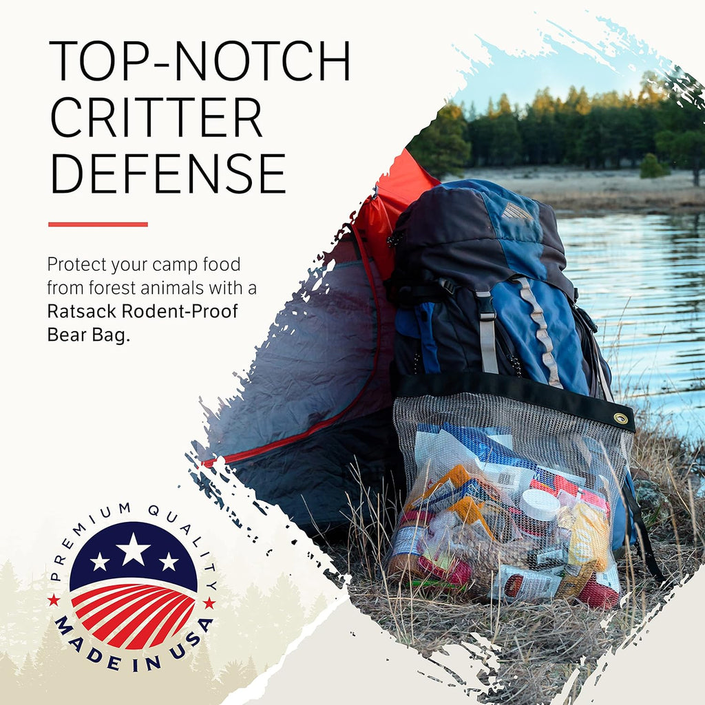 Rodent Proof Bear Bags - Ultralight Stainless Steel Mesh Bag for Camping Food Storage - Sturdy and Rust-Resistant Sack with Lock and Grommet For Easy Hanging