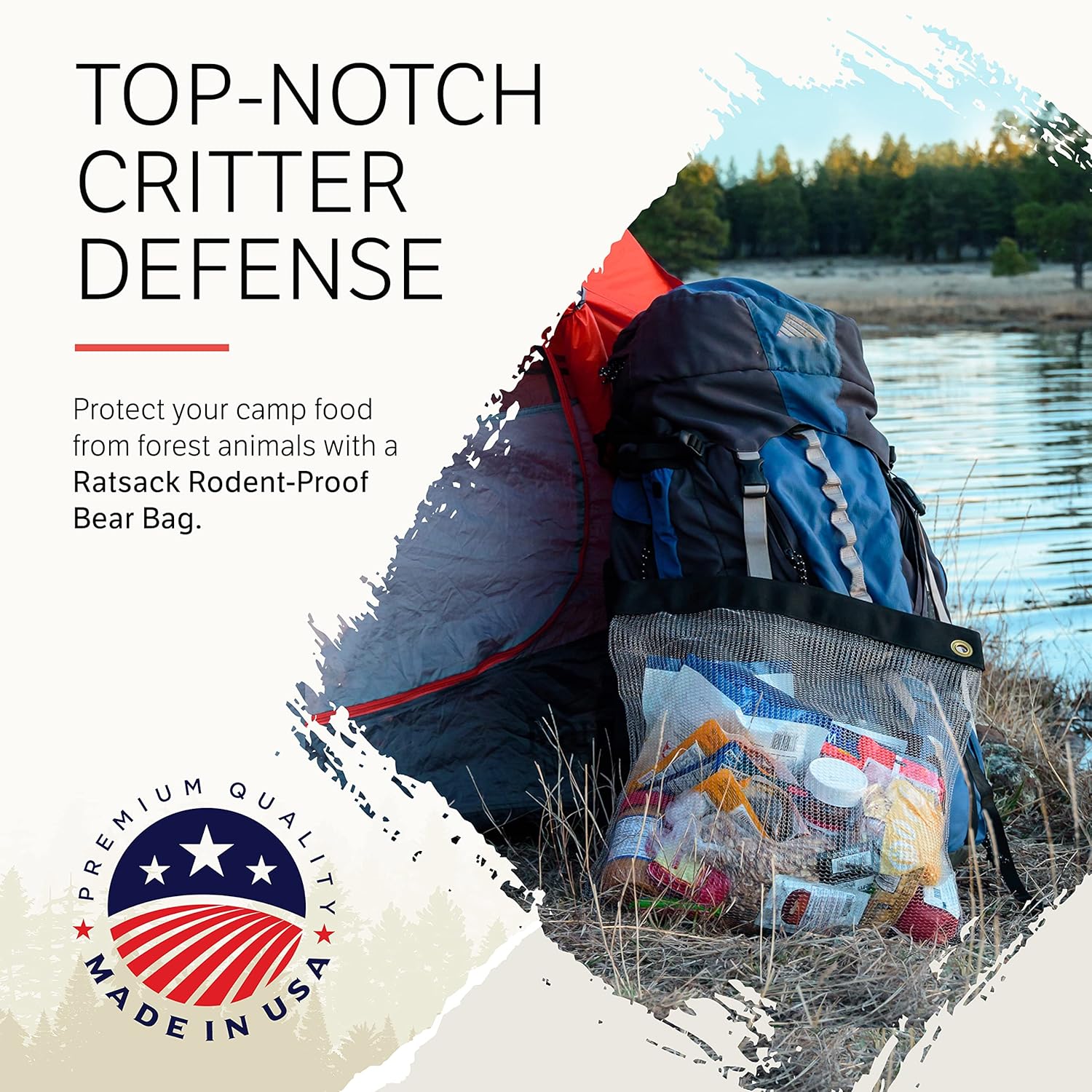 Rodent Proof Bear Bags - Ultralight Stainless Steel Mesh Bag for Camping Food Storage - Sturdy and Rust-Resistant Sack with Lock and Grommet For Easy Hanging