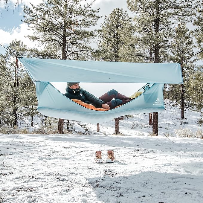 Haven Tents Lay Flat Hammock Tent - Waterproof Tent & Camping Hammock with Mosquito Net - Includes Insulated Pad and Rainfly - Haven Tent, Haven XL, Haven Safari