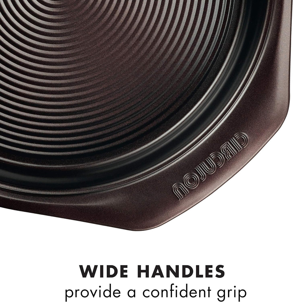 Circulon Nonstick Bakeware, Nonstick Cookie Sheet/Baking Sheet - 10 Inch x 15 Inch, Chocolate Brown (Pack of 2)