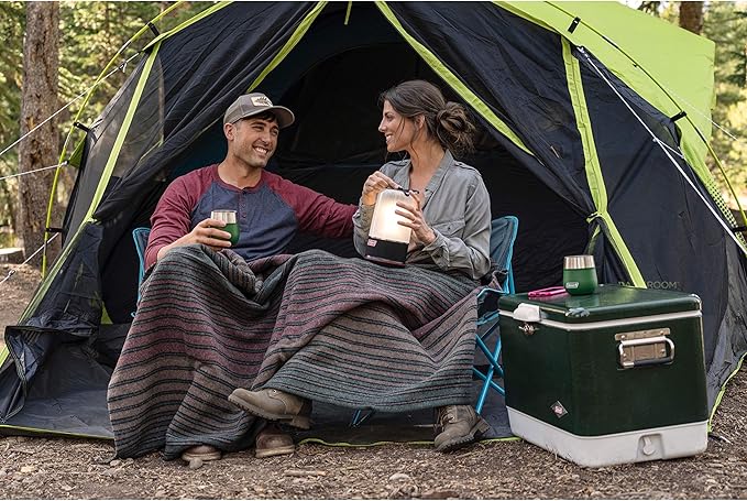 Coleman Carlsbad Dark Room Tent with Screened Porch 4/6 Person Tent Blocks 90% of Sunlight to Keep Inside Cool Weatherproof with Easy Setup Made of PFAS-Free Materials