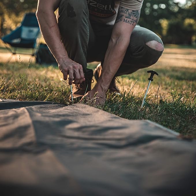 Gazelle Tents™, T4 Plus/T8 Tent Footprint, 300D, Waterproof Ground Tarp, 4 Tack Down Stakes, GA103