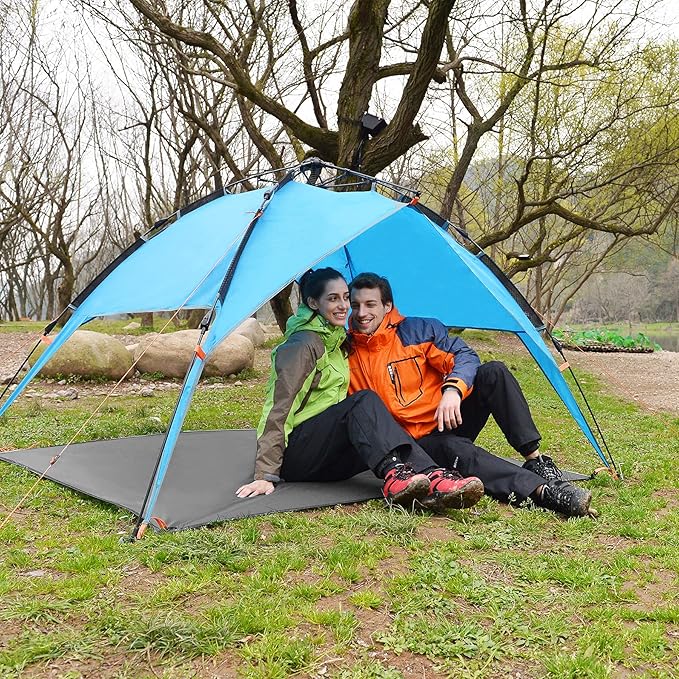 BISINNA Waterproof Camping Tarp Mutifunctional Tent Footprint, Groundsheet Picnic and Beach Mat with Carrying Storage Bag for Picnic, Hiking,Backpacking,Hammock