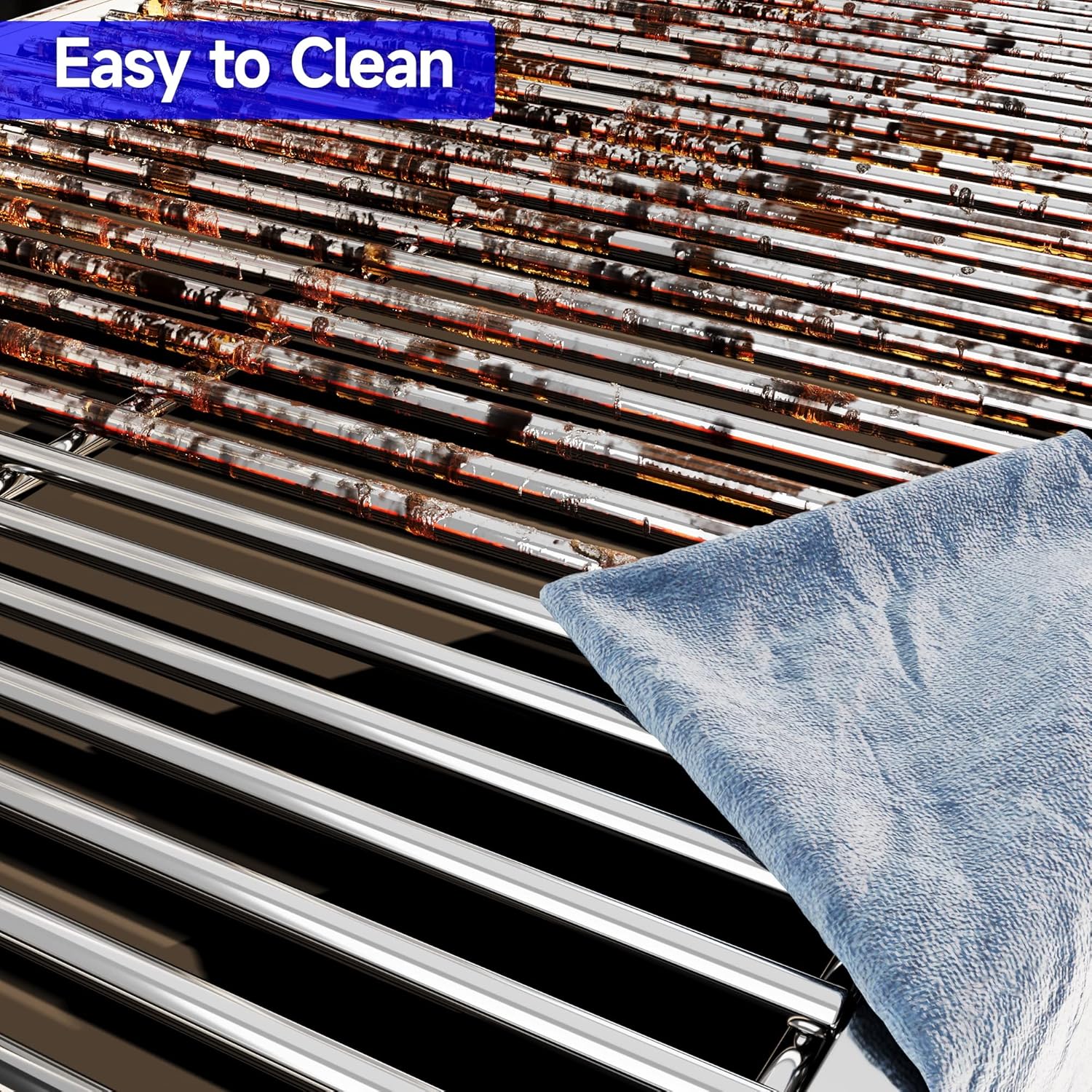 17/17.5/19.5 Inch Grill Cooking Grates Replacement for Weber Spirit 300, 310, 320 Series, Spirit 700, Genesis Silver/Gold/Patinum B/C, Heavy Duty Stainless Steel Grids, 17.5" D x 23.8" W