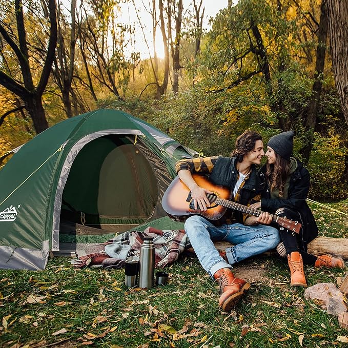 2 Person Backpacking Tent, Waterproof 4 Season Tent, Windproof Cold Weather Winter Tent for Camping, Hiking, Hunting, Cycling