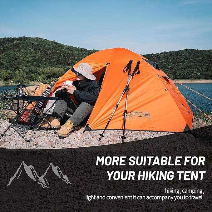 Himalaya 1/2 Person Camping Tent, 4 Season Tent Backpacking Winter Tent Waterproof Windproof Lightweight Portable PU5000 for Outdoor Camping Cold Weather Hiking Mountaineering