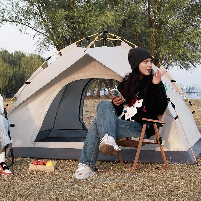 2 Person Windproof Oxford Tent Easy Setup Backpacking Tent for Camping, Hiking, Traveling