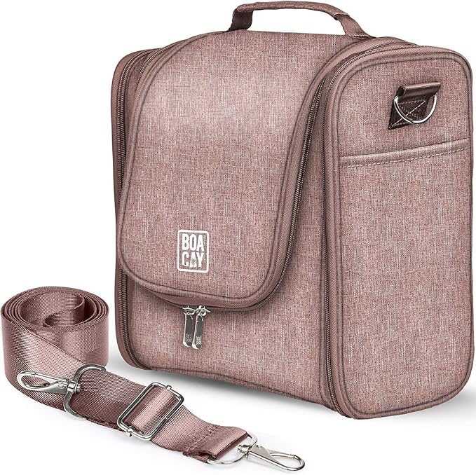BOACAY Extra Large Hanging Travel Toiletry Bag for Women and Men, Makeup Bag, Bathroom & Shower Organizer Kit for Accessories, Cosmetics, Essentials