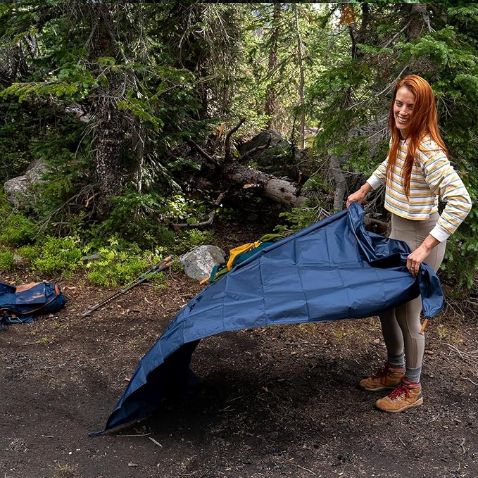 Kelty Late Start Tent Footprint (Footprint ONLY) – Lightweight, Water Resistant, Fitted Ground Sheet, Updated for 2024