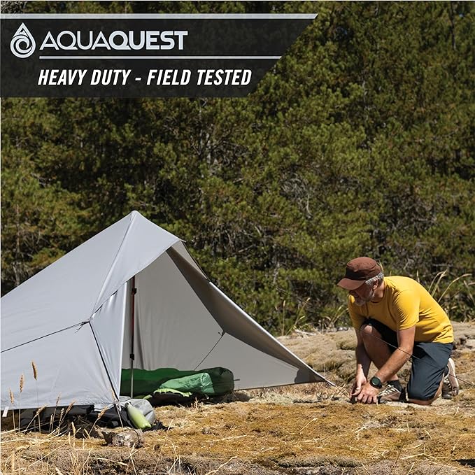 AquaQuest Defender Camping Tarp - Heavy Duty Tent Shelter or Rain Fly - Waterproof Camping Essentials for Hiking, Bushcraft & Hammock