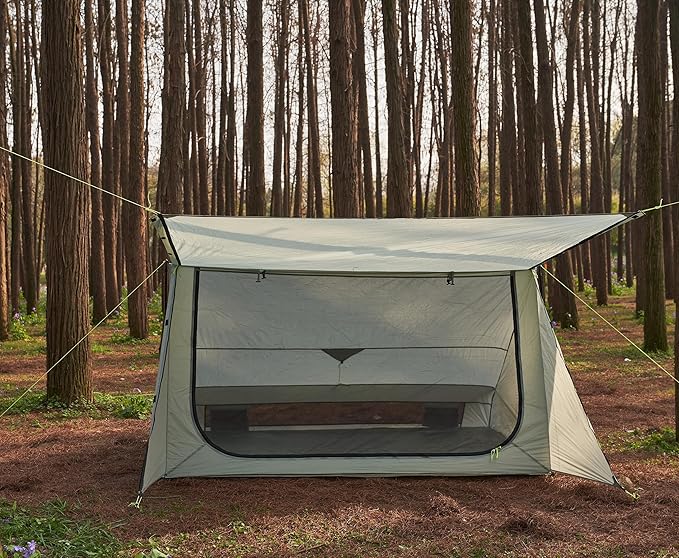 Sirius Two Ultralight Backpacking Tent, 2 Person Trekking Pole, Waterproof, Compact, Single Wall, Bushcraft Shelter for Camping, Hiking, Kayaking