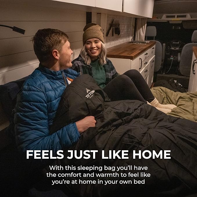 Teton Everyday Response Sleeping Bag for Adults and Kids, 3-Season Sleeping Bags, Stay Warm in Camping Weather, Stuff Sack Included