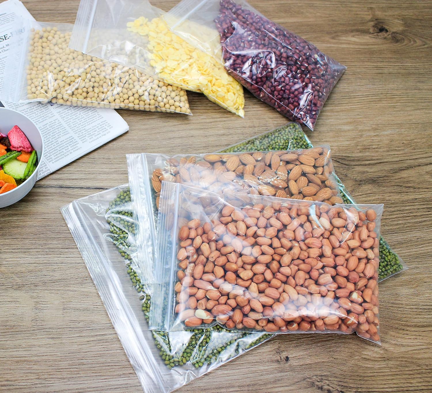 13" X 15" (100 Bags) 2 Mil Clear Reclosable Zip Plastic Poly Bags, 2 Gallons with Resealable Lock Seal Zipper