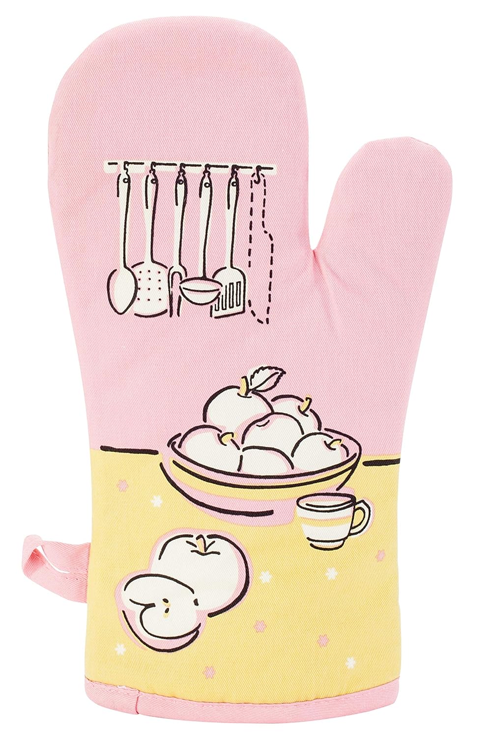 Blue Q Oven Mitt, I've Got a Knife. Super-Insulated Quilting, Comfy, Natural-Fitting Shape, 100% Cotton, 12.5" h x 7.5" w