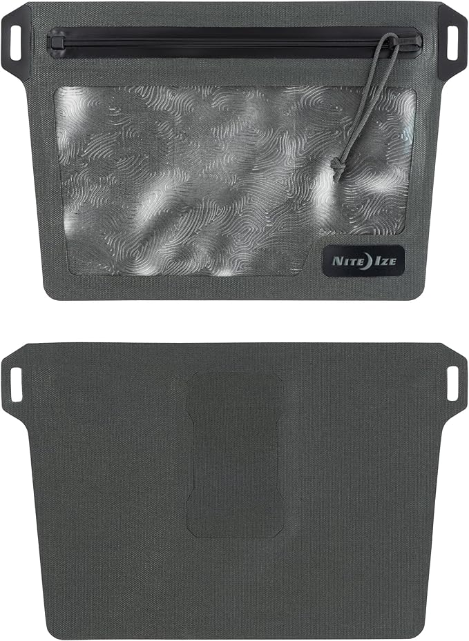 Nite Ize Runoff Waterproof Pocket - Waterproof Pouch for Passports, Phones, & Travel Essentials - Dry Bag with Tough Protection for Beach Trips, Outdoor Activities, & Travel Adventures