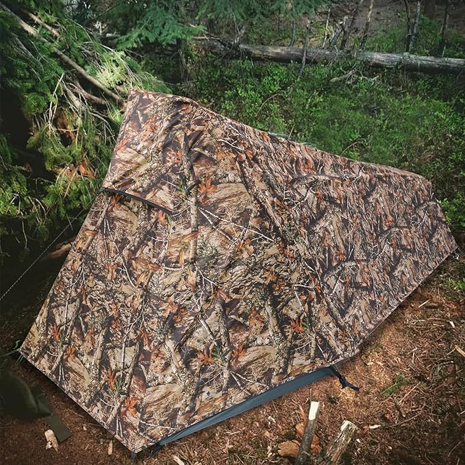 GEERTOP Ultralight Bivy Tent for 1 Person 3 Season Waterproof Single Person Backpacking Tent for Camping Hiking Backpack Travel Outdoor Survival Gear