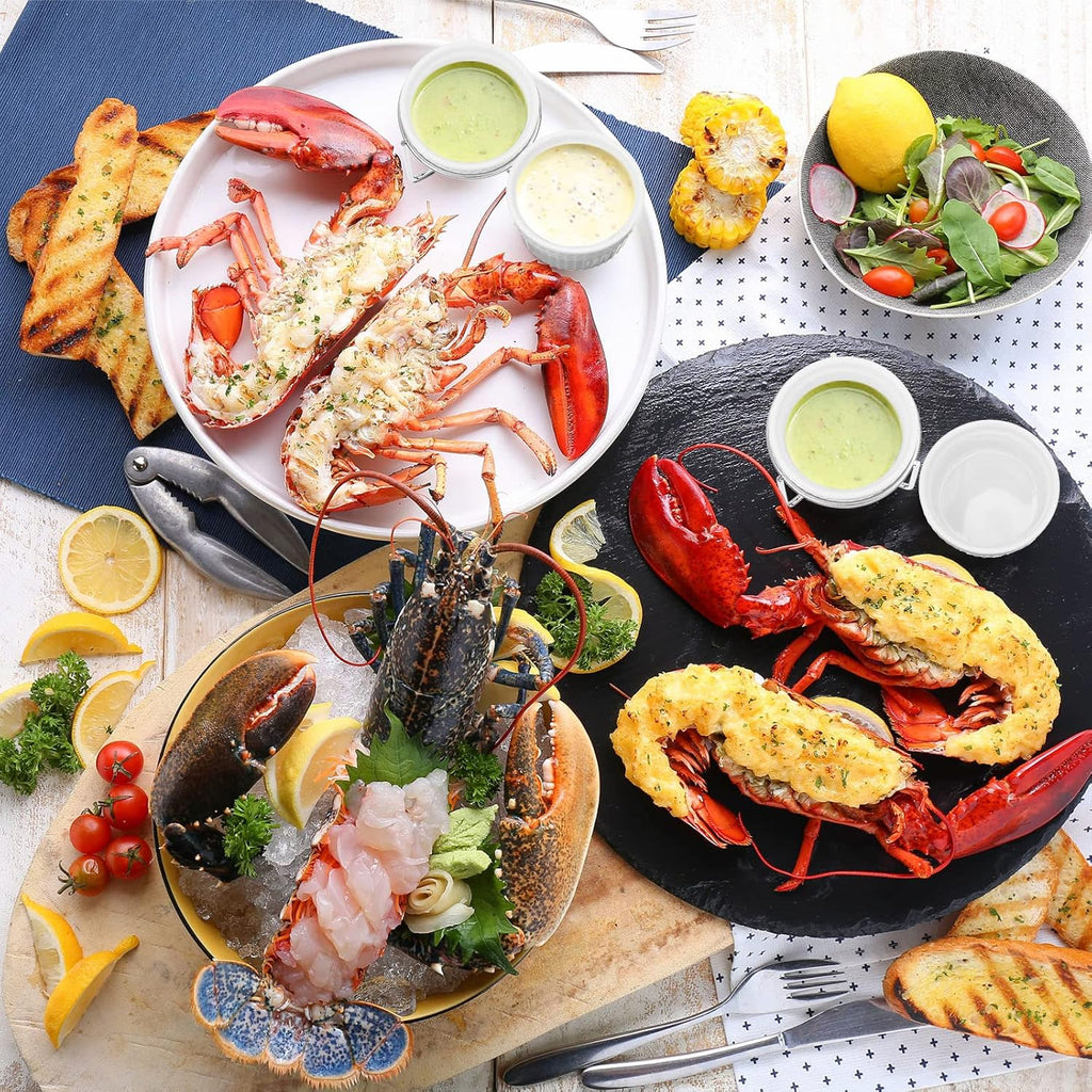 60 Pcs Ceramic Butter Warmers Set, Include 12 Butter Warmers for Seafood Melter with Stands, 48 Tea Light Candles Food Warmer Candle for Fondue Chocolate Dishwasher Microwave Oven Safe