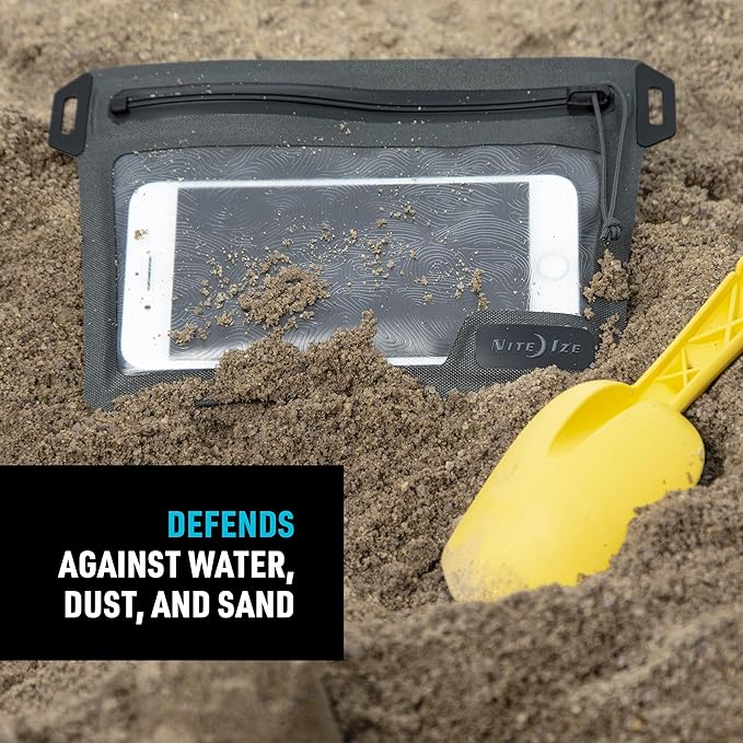 Nite Ize Runoff Waterproof Pocket - Waterproof Pouch for Passports, Phones, & Travel Essentials - Dry Bag with Tough Protection for Beach Trips, Outdoor Activities, & Travel Adventures