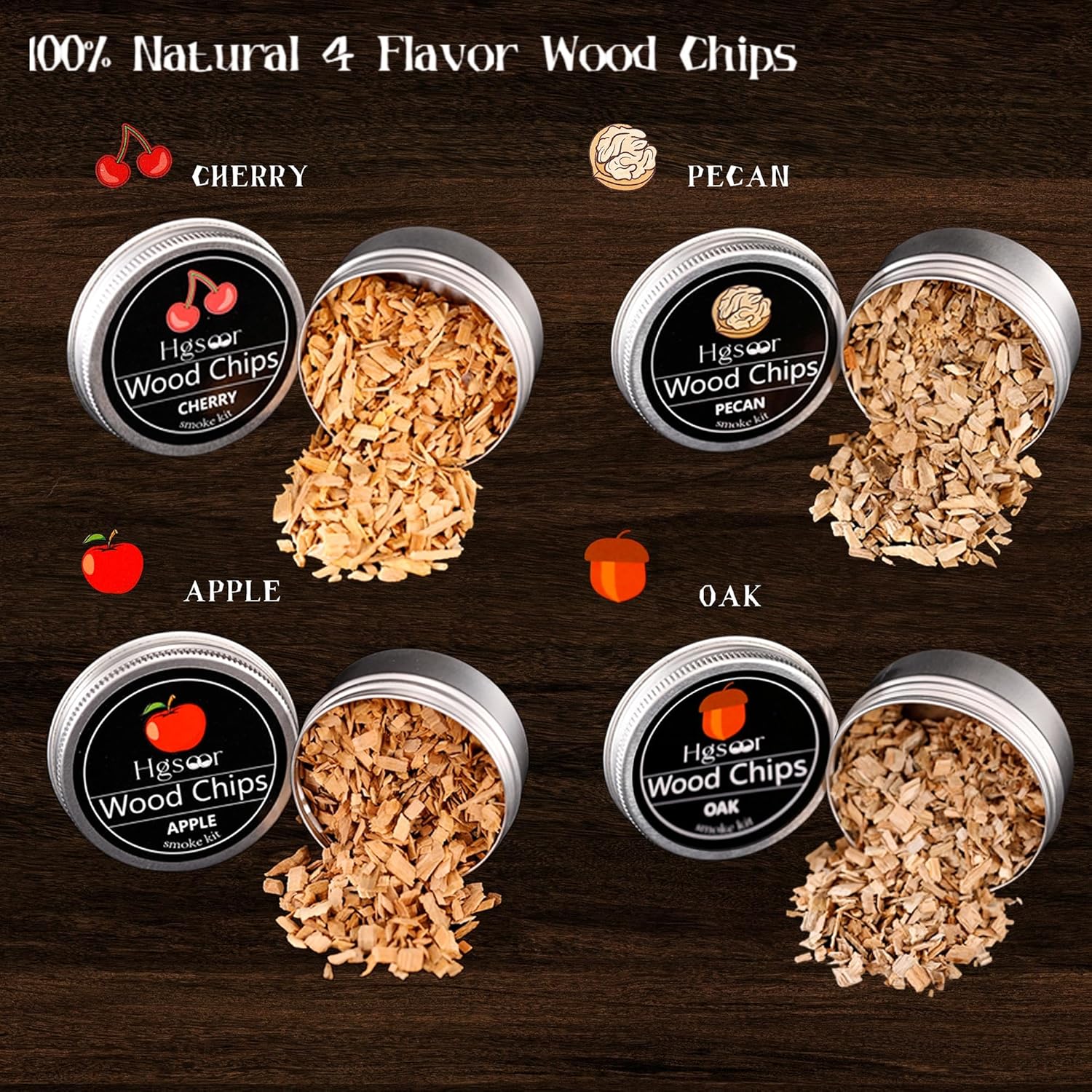 Whiskey Smoker Kit - Old Fashioned Drink Smoker Kit - Cocktail Smoker Kit with Torch, 4 Flavors Wood Chips, 4Ice Cubes, Bourbon Smoker Kit, Bourbon Whiskey Gifts for Men,Dad (No Butane)