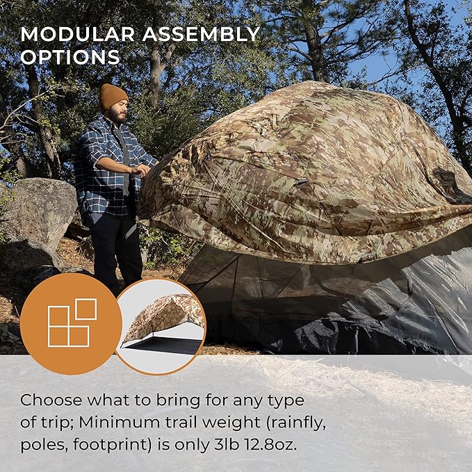 Hyke & Byke Zion Hiking & Backpacking Tent - 3 Season Ultralight, Waterproof Tent for Camping w/Rain Fly and Footprint - 1 Person - Orange