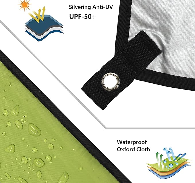 WoneNice 10' x 13' Waterproof Camping Tarp - Lightweight Hammock Rain Fly for Backpacking, Hiking, Travel - Windproof Shelter, Compact & Durable Tent Tarp Cover