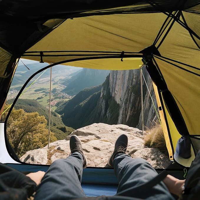 ThreeBears 2-Person Camping Tent, Waterproof & Windproof Lightweight Backpacking Tent for Hiking, Camping, Mountaineering & Travel - Durable & Easy Setup