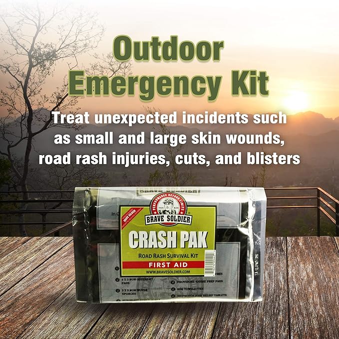 Cyclist First Aid Kit – Antiseptic Healing Ointment, Bandages, Pain Relief for Road Rash, Cuts, Scrapes and Burns