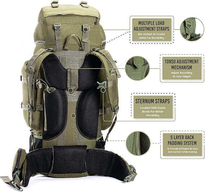 Colonel 95 Litres Rucksack + Detachable Day Pack