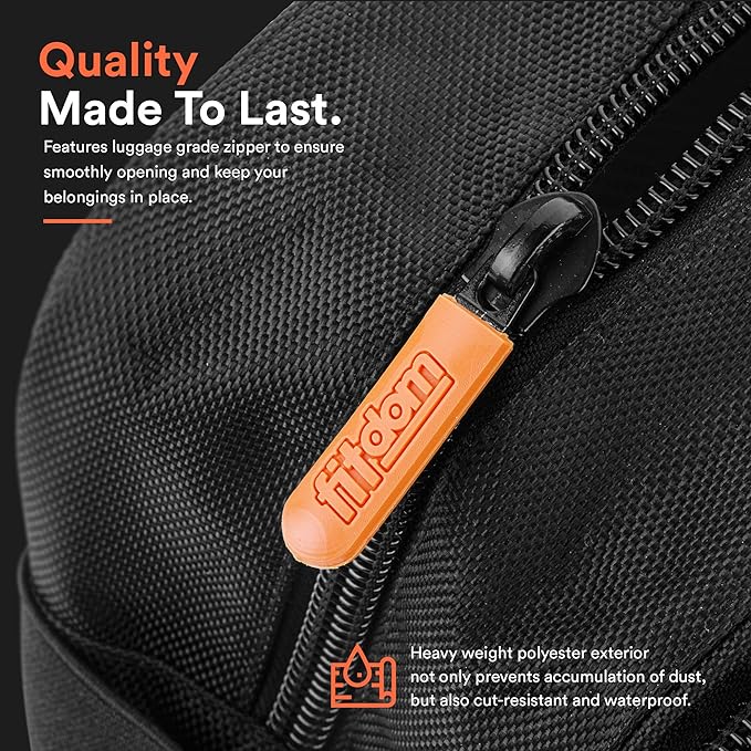 Fitdom Tactical Toiletry Bag Dopp Kit Case For Men. Perfect For Travel & Storage. Fits Large & Small Cosmetic Makeup, Clipper, Toothbrush, Shower, Shaving & Grooming Care. Best Overnight Organizer