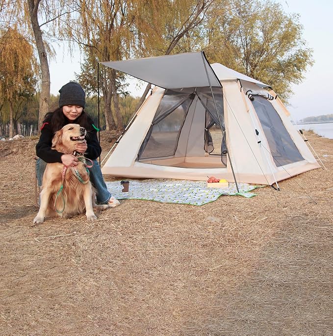 2 Person Windproof Oxford Tent Easy Setup Backpacking Tent for Camping, Hiking, Traveling