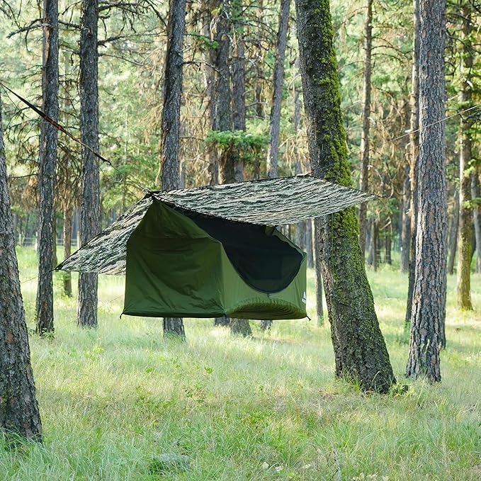 Haven Tents Lay Flat Hammock Tent - Waterproof Tent & Camping Hammock with Mosquito Net - Includes Insulated Pad and Rainfly - Haven Tent, Haven XL, Haven Safari