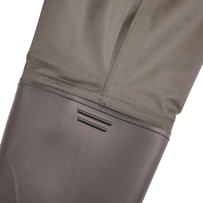 Hip Waders Waterproof Hip Boots Cleated 2-Ply Nylon/PVC Fishing Hip Wader