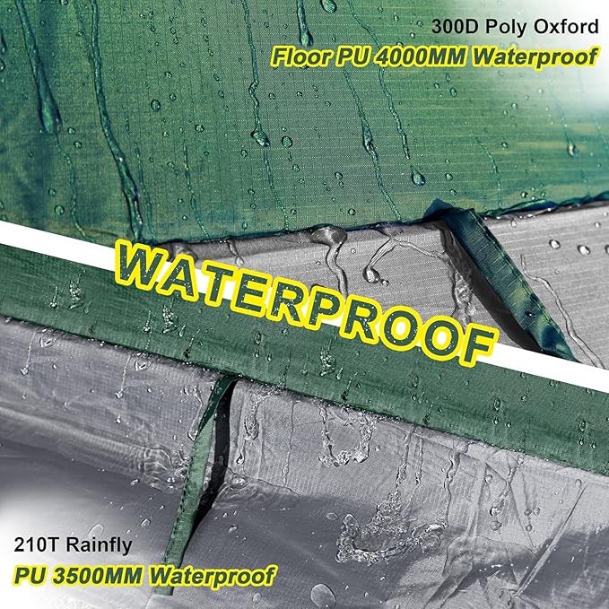 2 Person Backpacking Tent, Waterproof 4 Season Tent, Windproof Cold Weather Winter Tent for Camping, Hiking, Hunting, Cycling