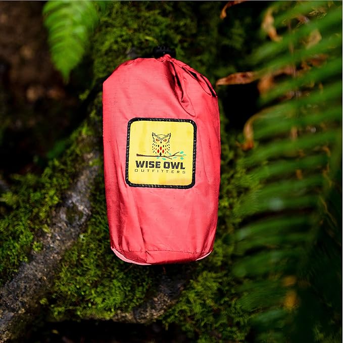 Wise Owl Outfitters Hammock Tarp, Hammock Tent - Rain Tarp for Camping Hammock - Camping Gear Must Haves w/Easy Set Up Including Tent Stakes and Carry Bag