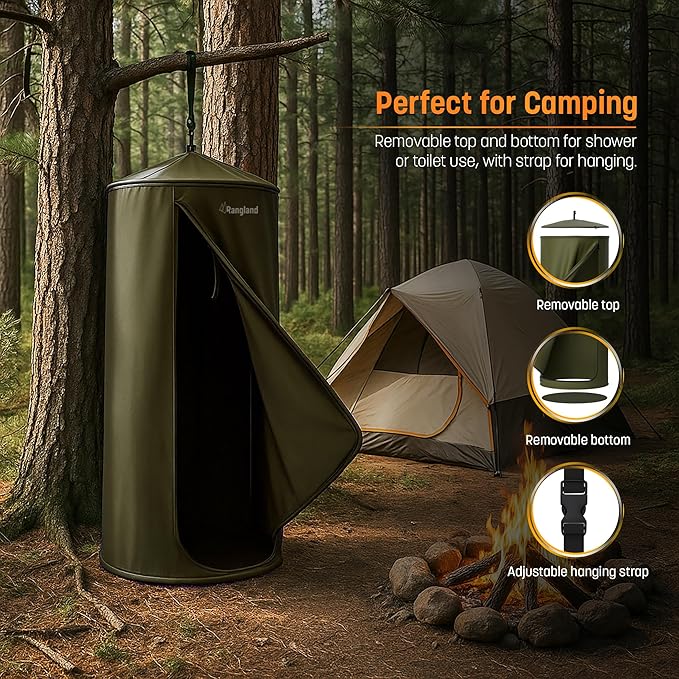 Portable Changing Room Tent - Instant Pop Up Privacy Pod with Suction Cup for SUV Liftgate, for Camping, Shower, Beach and Toilet Stall (Carrying Bag Included) Green