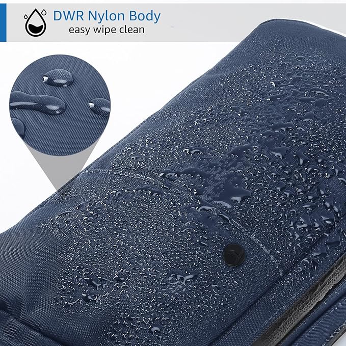 Purevave Compact Mens Toiletry Travel Bag Hanging, Mens Dopp Kit for Travel Waterproof, Wash Pouch Blue