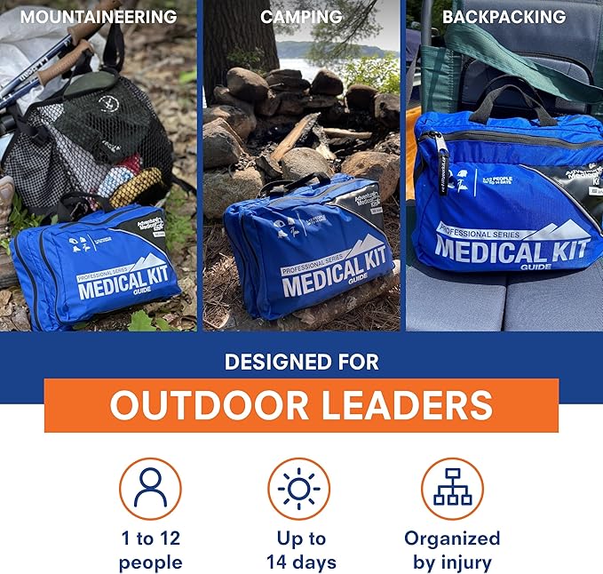 Adventure Medical Kits Pro Series Emergency Medical Kit - Guide I - First Aid Backcountry Medical Kit with C-Splint, CPR Mask, Stethoscope & More - Waterproof Medical Kit