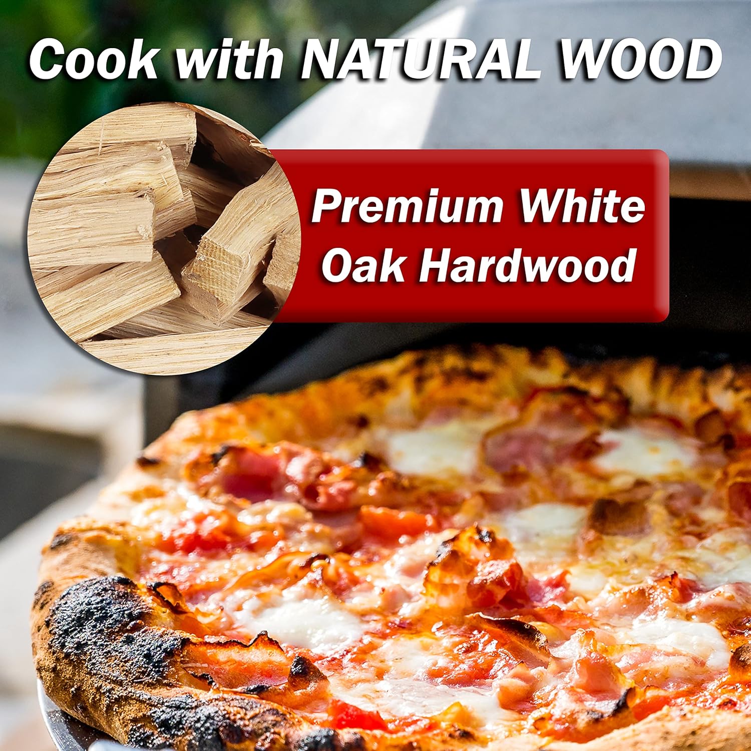Mini Pizza Oven Wood 6 Inch Firewood Pizza Logs Naturally Cured White Oak Hardwood for Portable Wood Pizza Ovens 790 Cubic Inches, Approximately 12-14lbs