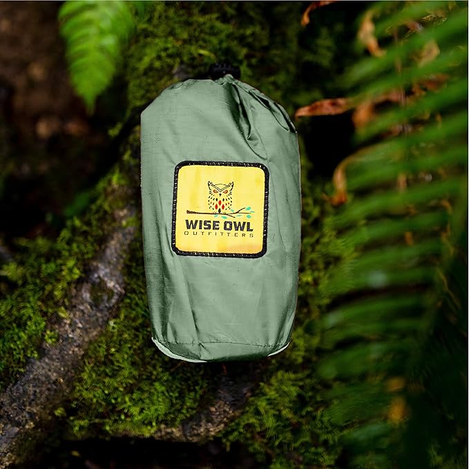 Wise Owl Outfitters Hammock Tarp, Hammock Tent - Rain Tarp for Camping Hammock - Camping Gear Must Haves w/Easy Set Up Including Tent Stakes and Carry Bag