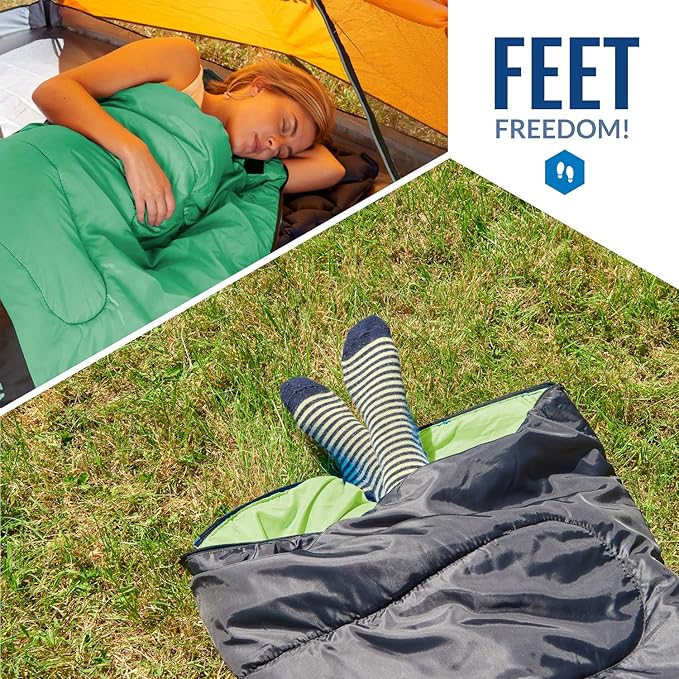 VENTURE 4TH Backpacking Sleeping Bag – XXL, Double and Single Sizes - Lightweight Warm & Cold Weather Sleeping Bags for Adults, Kids & Couples – Ideal for Hiking, Camping & Outdoor Adventures