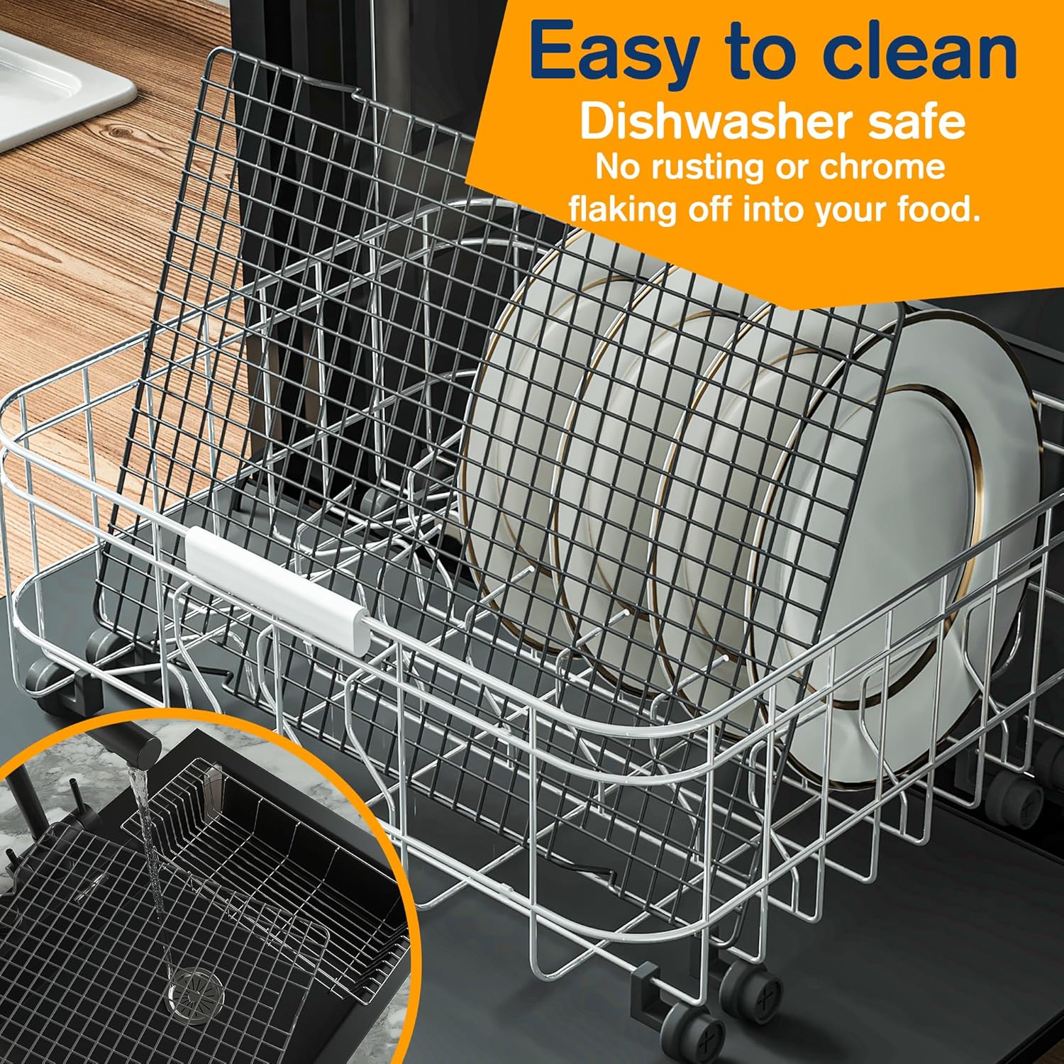 2PCS Cooling Racks for Cooking and Baking -11.65''x16.85''Heavy Duty Stainless Steel Wire Rack for Baking, Grilling, Roasting - Oven & Dishwasher Safe - Fits Half Sheet Pan（Black）