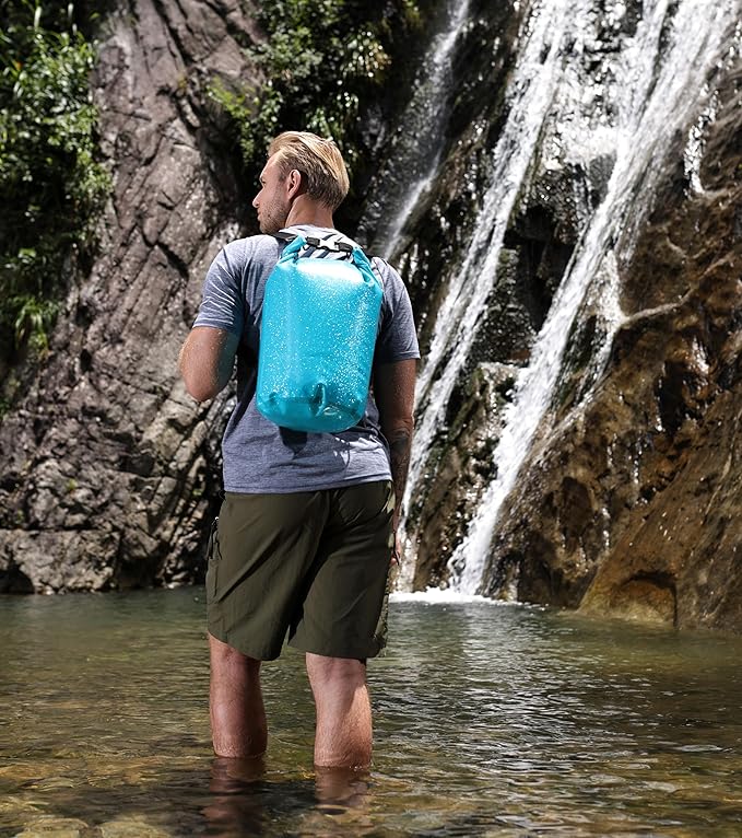 MARCHWAY Floating Waterproof Dry Bag Backpack 5L/10L/20L/30L/40L, Roll Top Sack Keeps Gear Dry for Kayaking, Rafting, Boating, Swimming, Camping, Hiking, Beach, Fishing