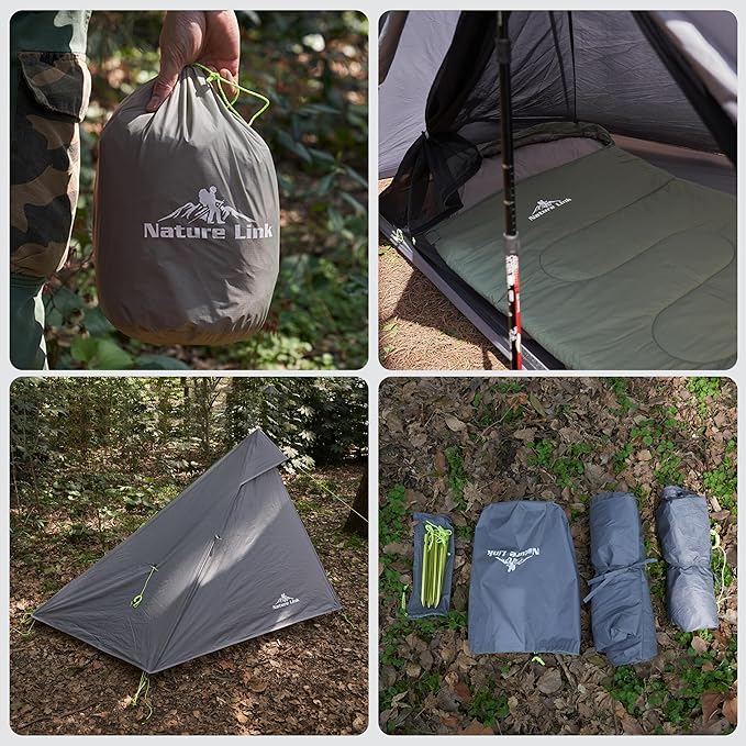 Altair One Ultralight Trekking Pole Backpacking Tent, Waterproof SIL Nylon, Double Wall, 3 Season, 1 Person Shelter for Backpacking, Hiking, Camping, Trekking, Bushcraft