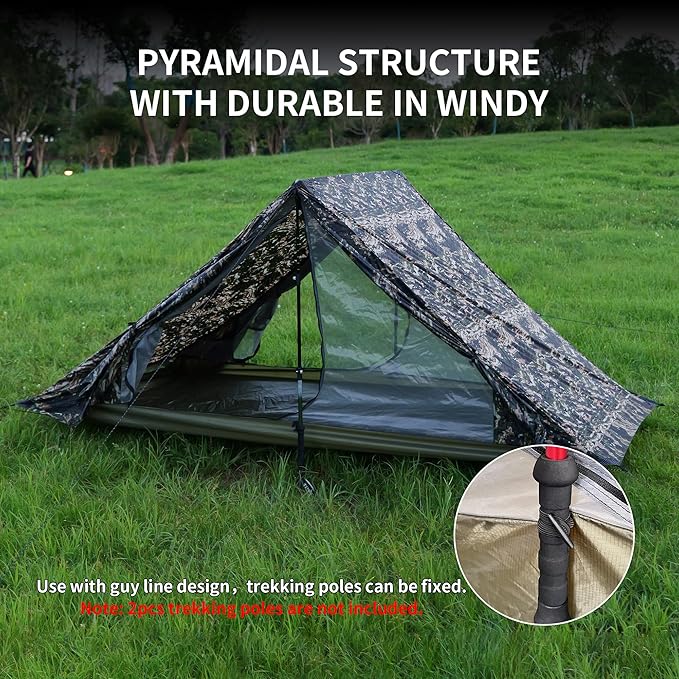 TENPLAY Backpacking Tent,Lightweight Camping Tent 2 Person,Ultralight Hiking Tent,Nylon,Waterproof,Windproof,Easy Setup,4 Season Trekking Tent for Mountaineering Camping Hiking Climbing