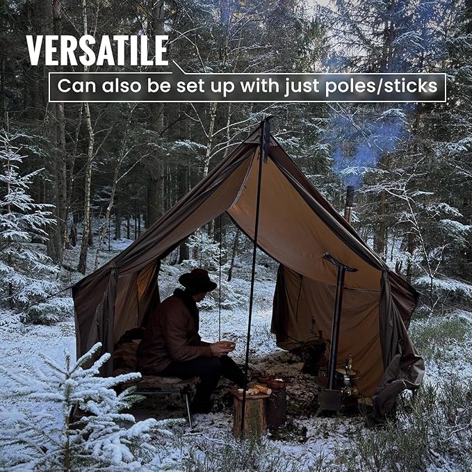 OneTigris TEGIMEN Hammock Hot Tent with Stove Jack - Spacious, Versatile Wall Tent with Snow Skirt - 3000mm Waterproof