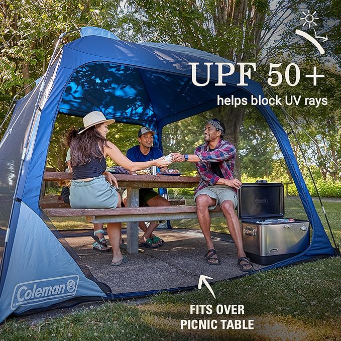 Coleman Skyshade Screen Dome Canopy Tent, 8x8/10x10ft Portable Screen Shelter with Easy Setup for Bug-Free Lounging, Great for Beach, Yard, Picnic, Park, Camping, & More